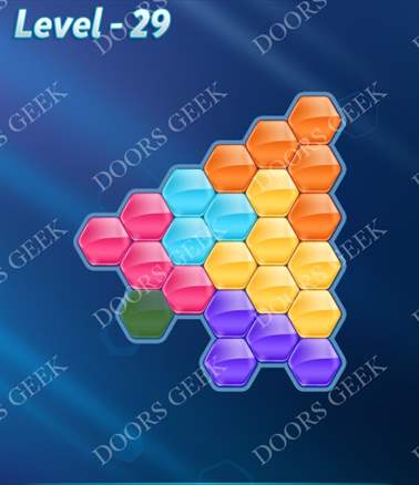 Block! Hexa Puzzle [6 Mania] Level 29 Solution, Cheats, Walkthrough for android, iphone, ipad, ipod
