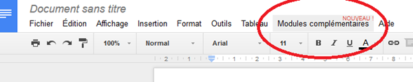 Des addons pour Google Drive