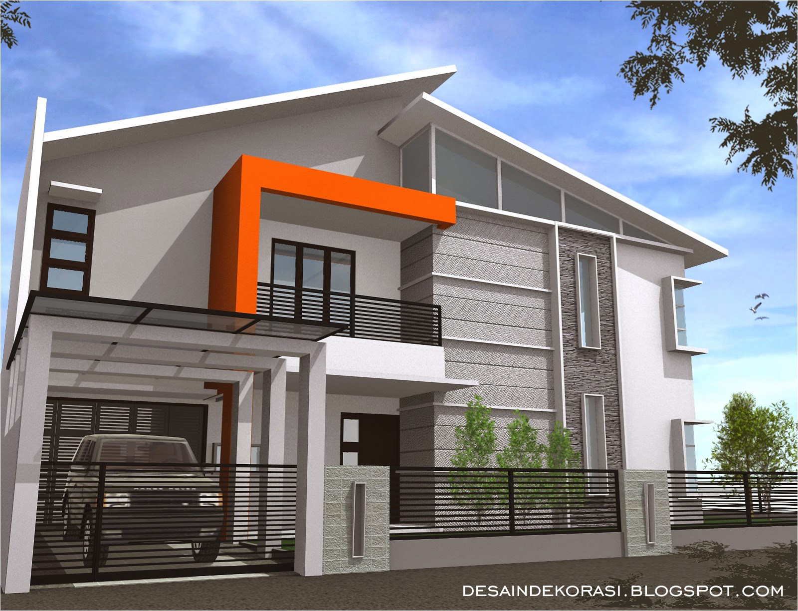 Contoh Arsitektur Pagar Rumah Minimalis Dan Gambar Desain Dekorasi