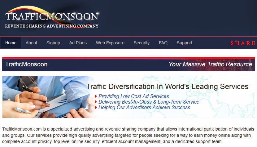 make money online with traffic monsoon while you get more web traffic