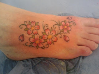 Japanese Tattoos, Female Tattoos, Foot Tattoos, Cherry Blossom Tattoos, Japanese Cherry Blossom Tattoo
