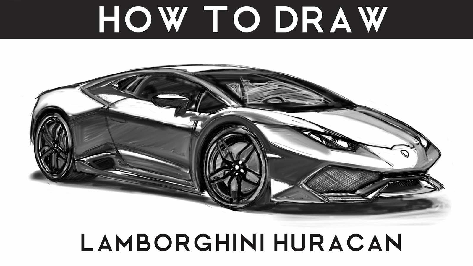 drawingpat: HOW TO DRAW - Lamborghini Huracan - Step by Step