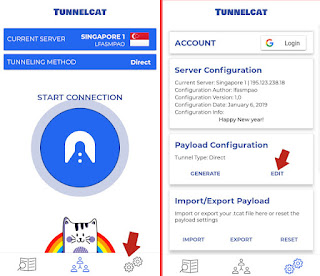 Langkah-langkah Aplikasi TunnelCat VPN Android