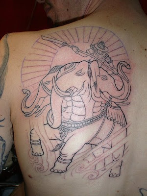 back piece tattoo. a ack piece which i love