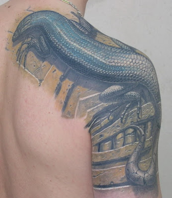 Gallery Photo 3D Lizard Tattoo