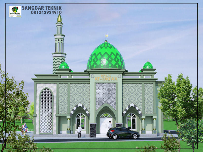 GAMBAR DESAIN  MASJID  MODERN 2  LANTAI  SANGGAR TEKNIK