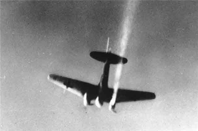 German bomber crashing, 2 November 1941 worldwartwo.filminspector.com