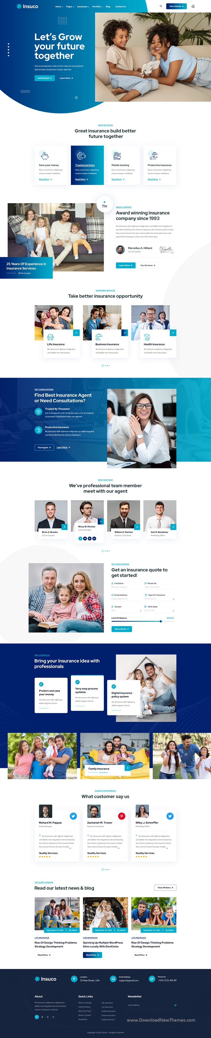 Insuco - Insurance Company PSD Template Review