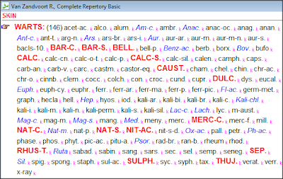 complete repertory- skin, warts