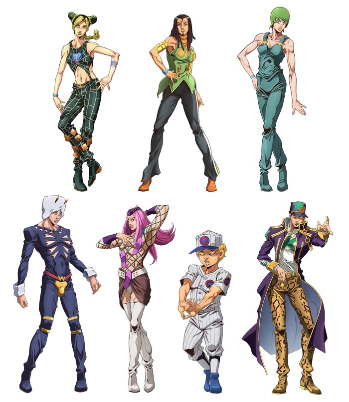 JoJo's Bizarre Adventure: Stone Ocean anime - personajes