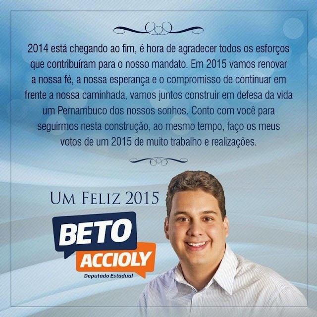 Mensagem do Deputado Estadual Beto Accioly