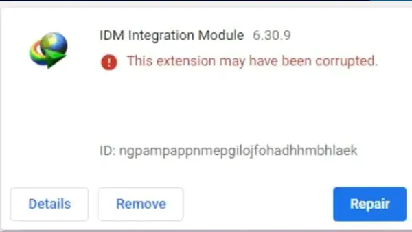 How to Fix IDM This Extension may have been Corrupted