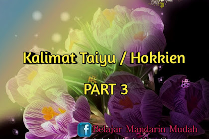 Kalimat Bahasa  Taiyu / Hokkien  Part 3