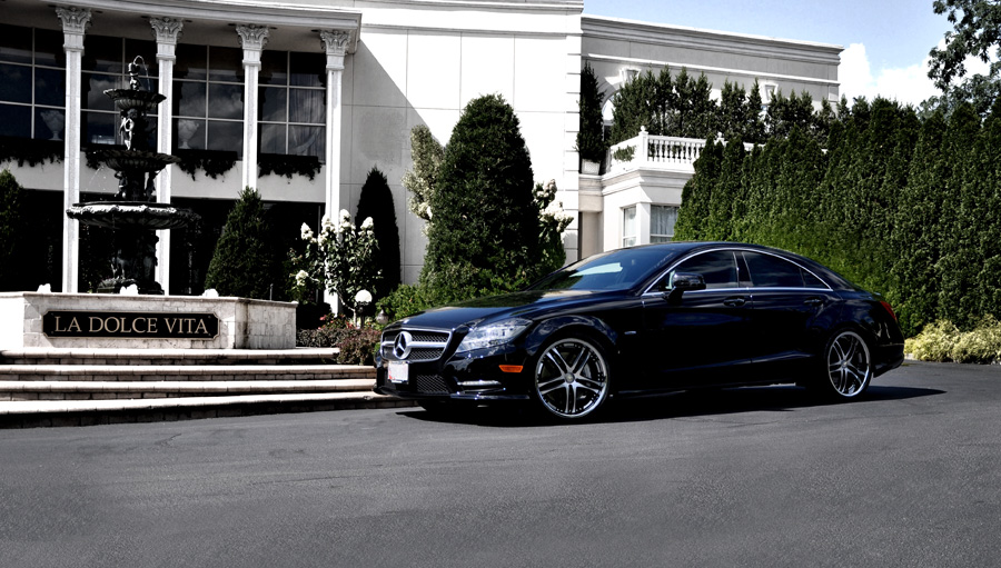 Concept One Wheels released photos of a 2012 Mercedes Benz CLS sitting on