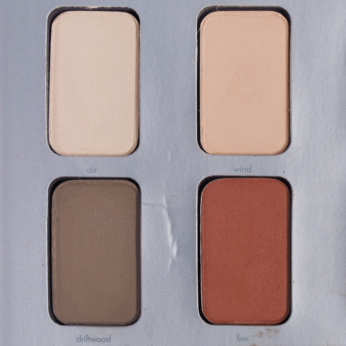 close up of the first 4 shades