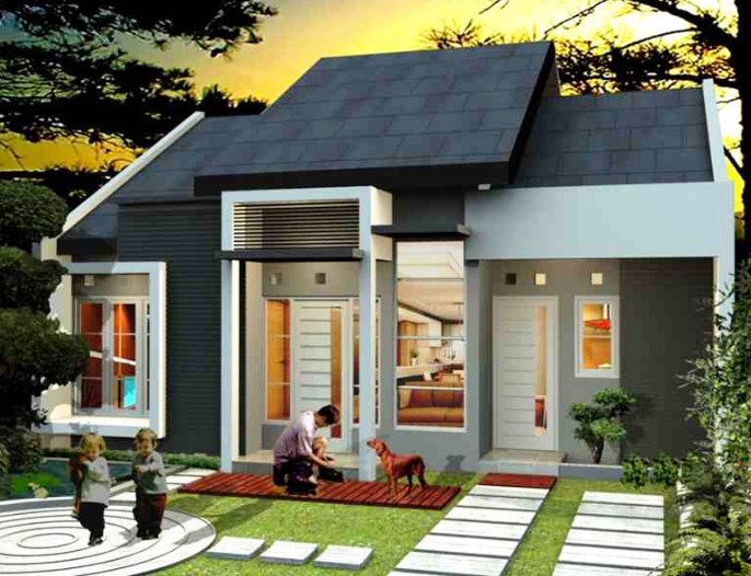 70 desain rumah type 45 minimalis 1 lantai 2 lantai 