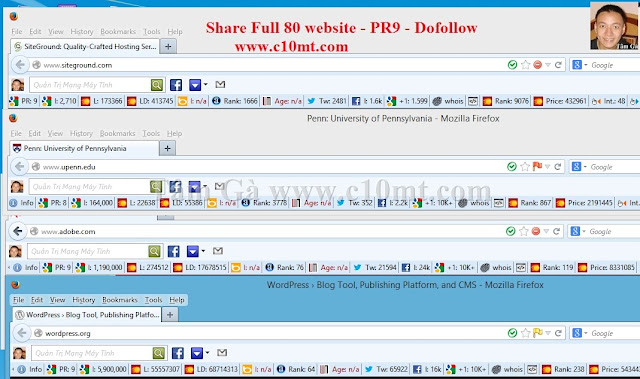 Tâm Gà Share Full 80 website Pagerank 9 Dofollow Free