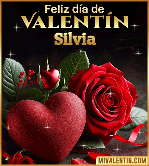 Gif Rosas Feliz día de San Valentin Silvia