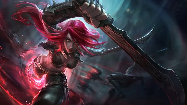 Papel de parede League of Legends Katarina para PC, Notebook, iPhone, Android e Tablet.