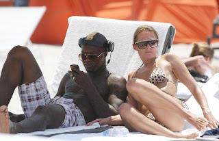 Djibril Cisse with Wife