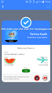 Check-in MySejahtera