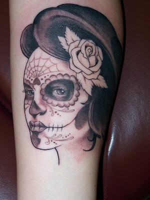 Sugar Skull Lady Tattoo