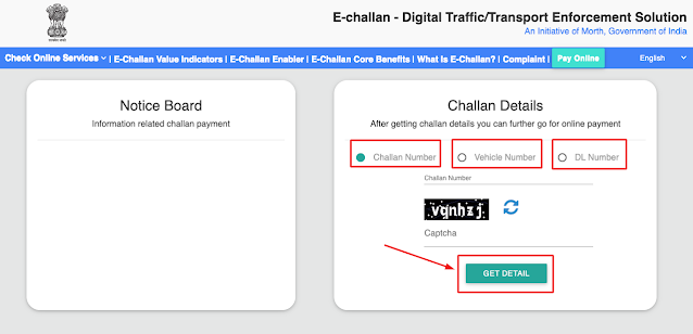 Arunachal Pradesh Traffic E-Challan Status Pay Online