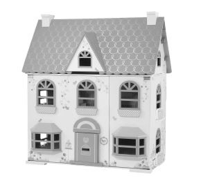 Recalled ELC Rosebud Country Dolls House - black and white image