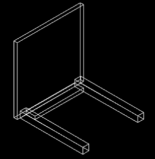 latihan autocad 3D - extrude rectangle