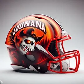 Louisiana Ragin’ Cajuns Halloween Concept Helmets