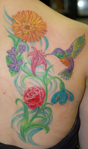 Tattoo Meanings Hummingbird Tattoo and Cherry Blossom