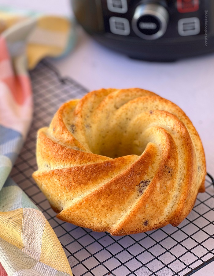 Bizcocho de nata y nueces en Airfryer