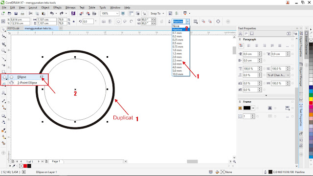 CARA MENGGUNAKAN TEXT TOOL DI COREL DRAW X7