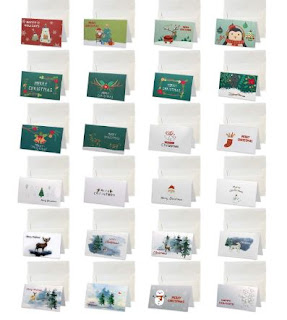 Christmas Cards, Holiday New Christmas Greeting Cards, Pack of 24
