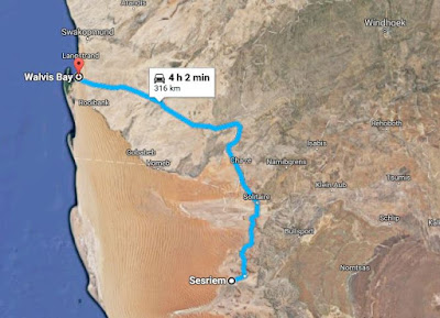 sesriem a walvis bay mapa