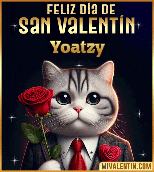 Gif con Nombre de feliz día de San Valentin Yoatzy