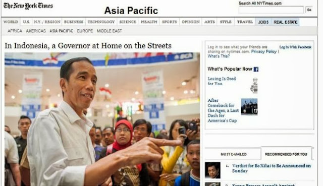 Gaya Blusukan Jokowi Diulas Koran New York Times