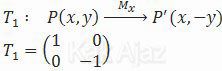 Matriks pencerminan terhadap sumbu x