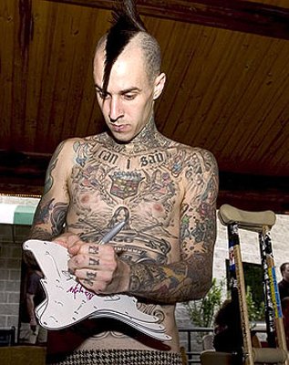 Travis Barkers Tattoos on Travis Barker   S Tattoos   Celebrity Tattoos