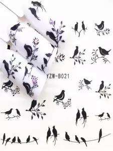 LOLEDE 1Sheet Little Bird Nail Sticker Flower Decal Sliders for Nail Art Decoration Tattoo Manicure Wraps Tool 1008 US $0.31 783 sold4.8 + Shipping: US $1.69