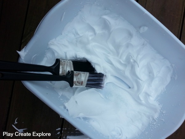 Sensory Play with Shaving Cream