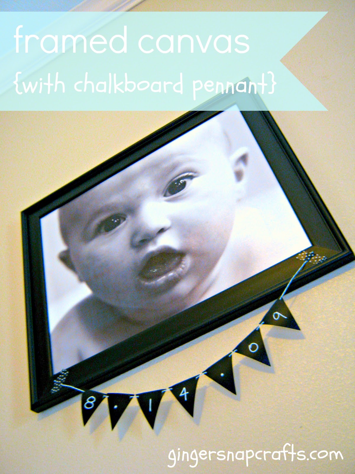 framed+canvas+with+chalkboard+pennant+tutorial+from+Ginger+Snap+Crafts