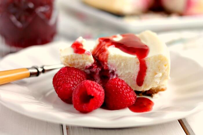 Baked Raspberry Cheesecake