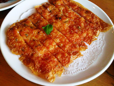 Crispy prawn pancake at Din Tai Fung