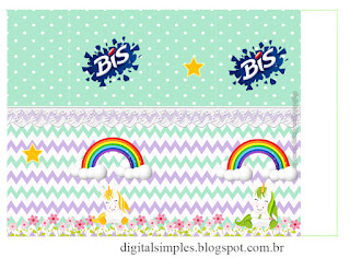 Lovely Unicorns: Free Printable Invitations and Candy Bar Labels. 