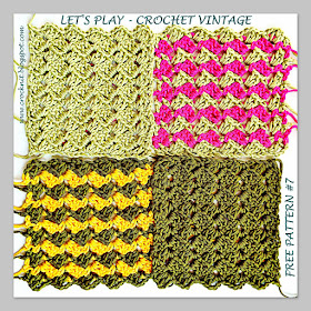 free crochet patterns, zig zag, how to crochet, vintage crochet,