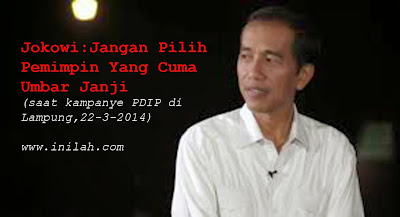 Janji Jokowi - Jusuf Kalla Jika Jadi Presiden Indonesia 