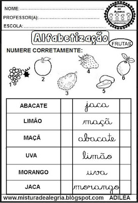 Atividades de alfabetização,autoditados