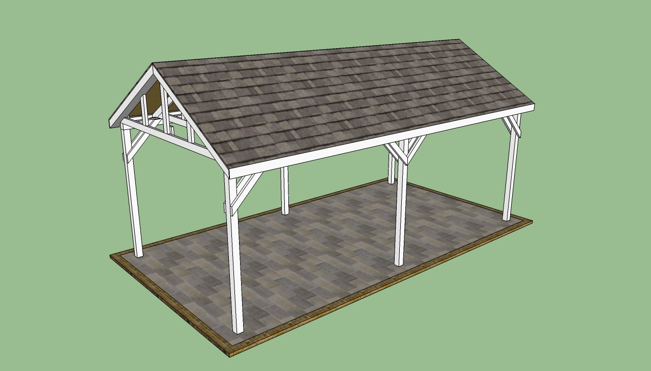 garage attached carport plans