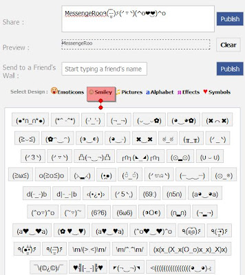 facebook emoticons 42. For Smiley you can choose like